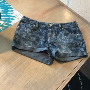 Cute Paisley Jean Shorts